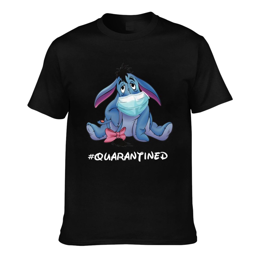 เสื้อยืดแขนสั้นสำหรับผู้ชาย พิมพ์ลาย Eeyore quarantine