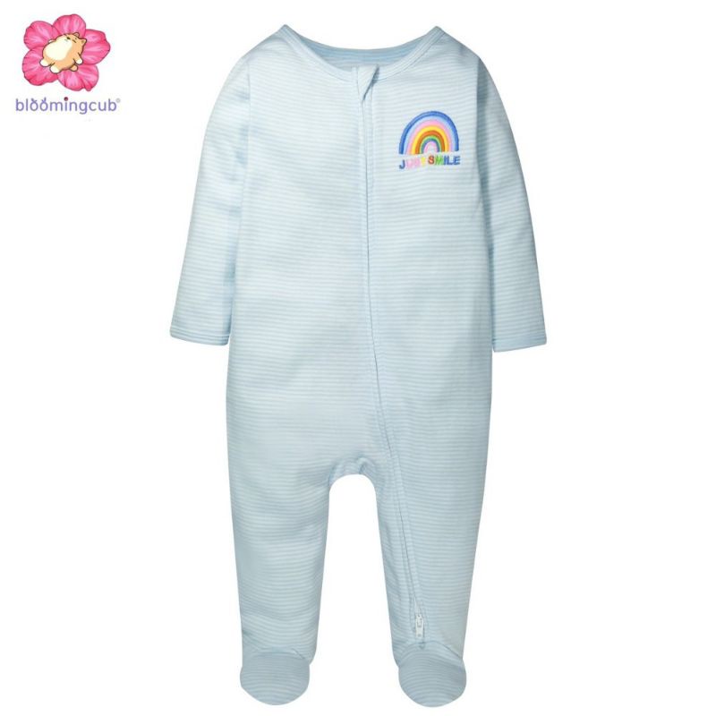 Bloomingcub Two way zipper sleepsuit ชุดหมีคลุมเท้า ชุดนอนเด็กซิปสองทาง ชุดนอนเด็ก ชุดหมีเด็กแรกเกิด บอดี้สูทเด็ก