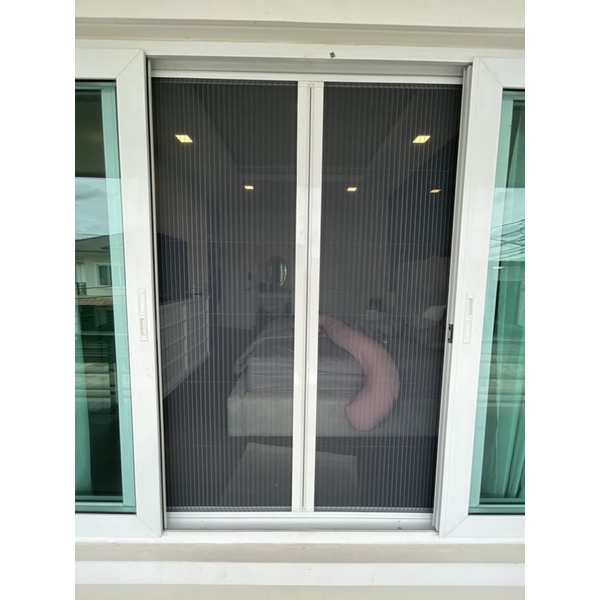 มุ้งจีบ หน้าต่าง บานคู่  Modern Design - รูปที่ 3