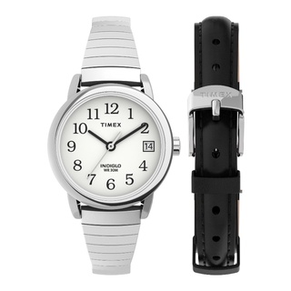 Timex TWG025200 Easy Reader นาฬิกาข้อมือผู้หญิง Silver Box set !!แถมฟรี สายหนัง หน้าปัด 25 มม.