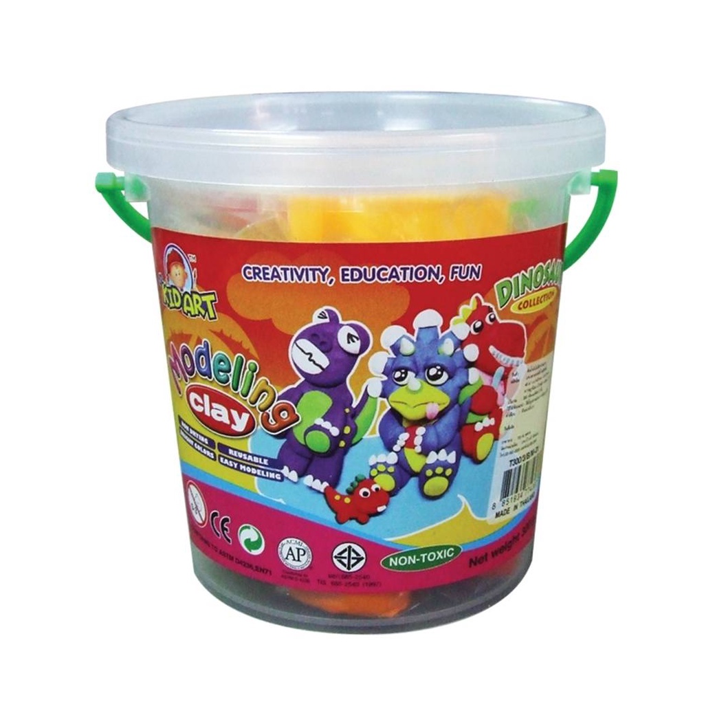 เดอะเบสท์สเตชั่น ดินน้ำมันสูตรนิ่ม 500กรัม ฟรีแม่พิมพ์4ชิ้น Kidart Modeling Clay 500g./Pack - รูปที่ 2