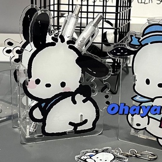 Ohaya Pochacco กล่องเก็บปากกา แปรงแต่งหน้า อะคริลิคใส ความจุขนาดใหญ่