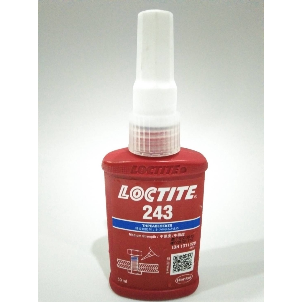 LOCTITE น้ำยาล็อคเกลียว กาวอุตสาหกรรมล็อคไทร์ LOCTITE 243- 50ML แรงยึดปลานกลาง