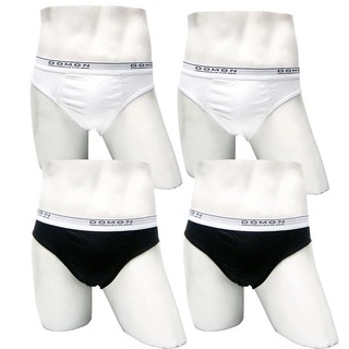 DOMON UNDERWEAR กางเกงในโชว์ขอบ DOMON 4 ตัว/1 เซ็ต (ขาว 2 ตัว ดำ 2ตัว)