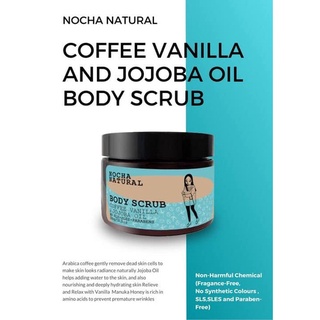 Nocha Natural Coffee Vanilla and Jojoba Oil Body Scrub สครับขัดผิวกาแฟวานิลลาและโจโจ้บาออยล์ (300g)