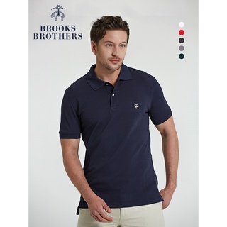 Brooks Brothers/ Booker Brothers Classic Golden เสื้อโปโลแขนยาวผ้าฝ้ายสําหรับผู้ชาย