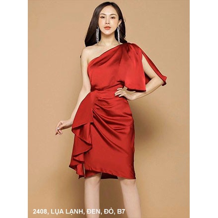 MYDU SHOP MS 2408 PRETTY SLIM SHOULDER SILK DRESS