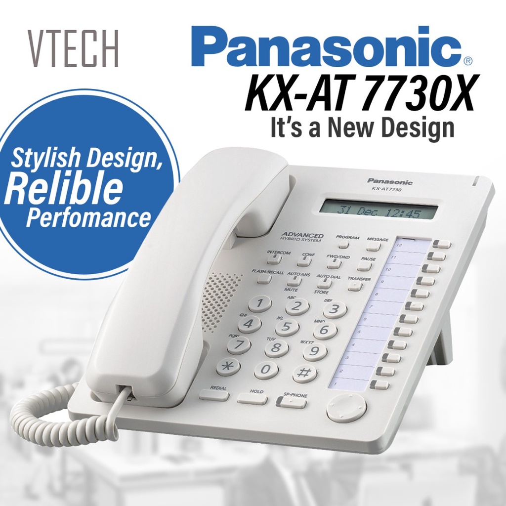 Panasonic KX-AT7730 โทรศัพท์มือถือ 12 คีย์ สําหรับระบบ PABX