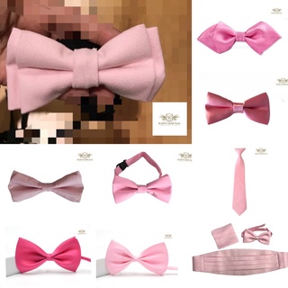 Pink Boy Bowtie หูกระต่าย โบว์ไทเด็ก สีชมพู สำเร็จรูป สายเลื่อนปรับระดับสั้นยาวได้ เหมาะใช้เทศกาล งานโรงเรียน งานแสดง...