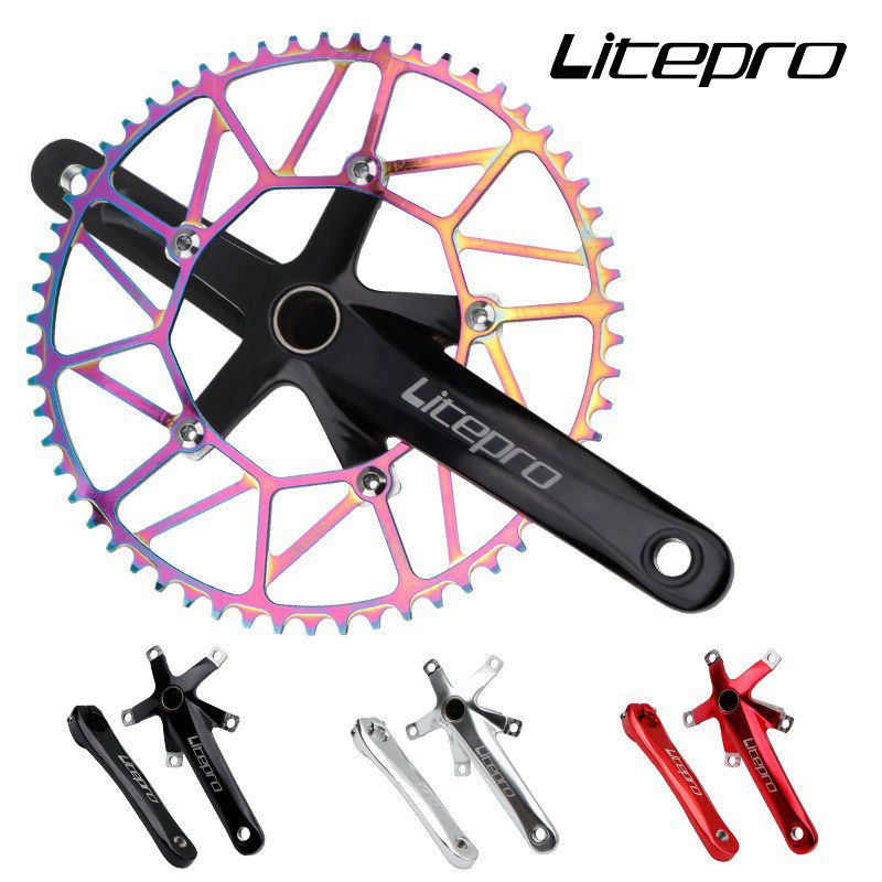 VELO Litepro hollo crankset ขาข้อเหวี่ยง+จาน+bb สําหรับจักรยานพับ/มินิวาโล Travis crossmac camp java