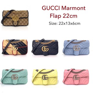 GUCCI marmont 22 cm ของแท้ 100% [ส่งฟรี]