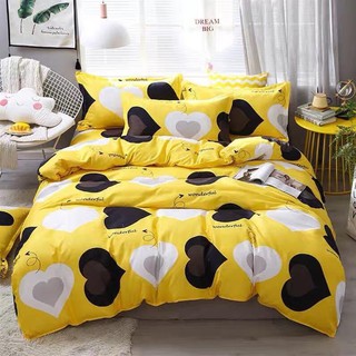 ชุดเครื่องนอนลายหัวใจหลากหลายสี ขนาด 3.5,5,6 ฟุต
