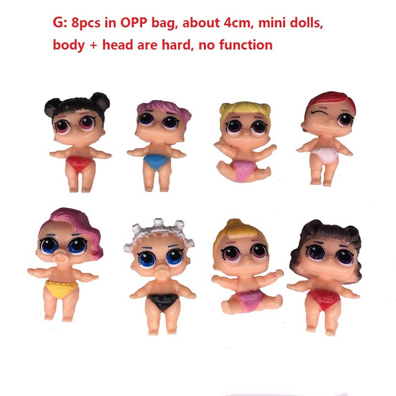 8 ชิ้น/เซ็ต LOL ตุ๊กตา Mini LIL น้องสาวคุณภาพสูง Baby Egg Action Figure ของเล่น