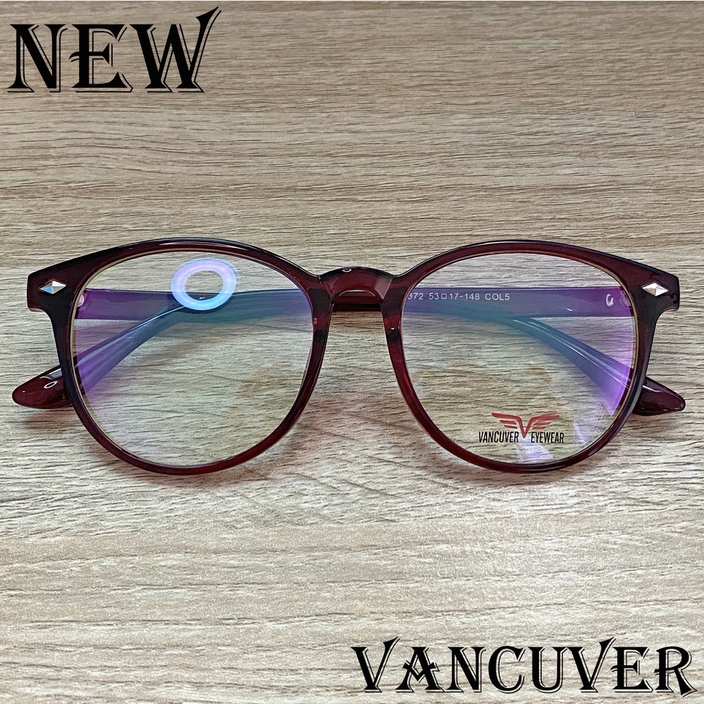 กรอบแว่นตา สำหรับตัดเลนส์ แว่นตา Fashion รุ่น Vancuver 2372 สีแดง กรอบเ ขาข้อต่อ พลาสติก พีซี