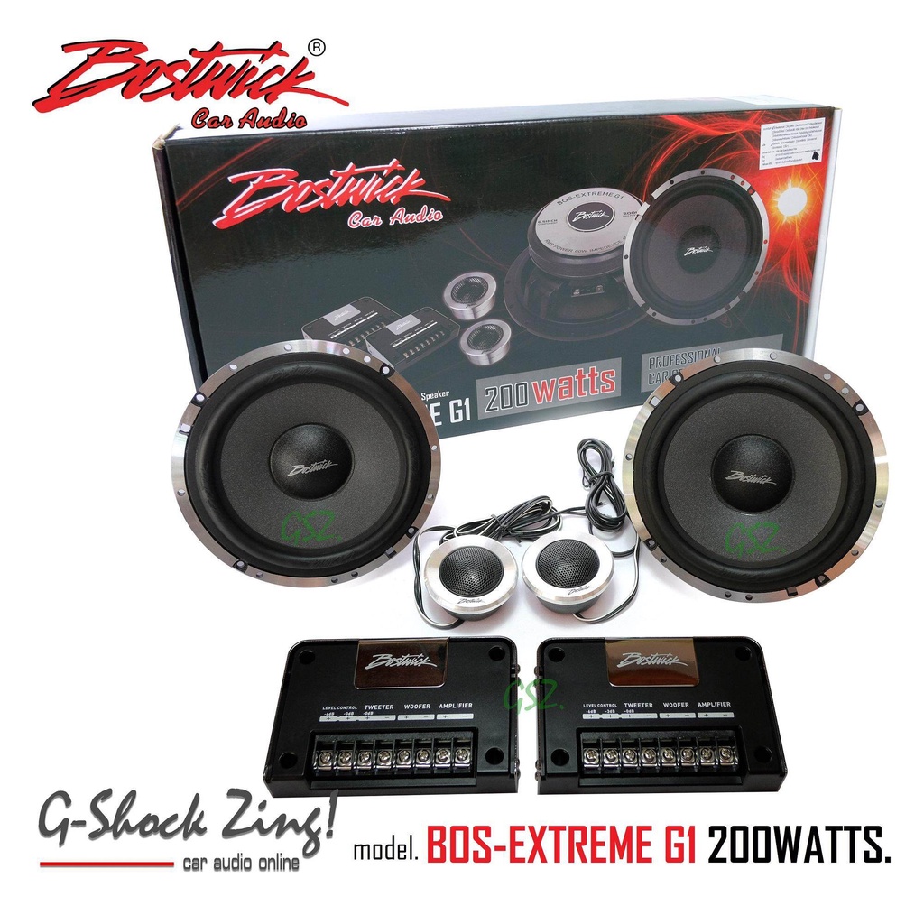 BOSTWICK ดอกลำโพง6.5นิ้ว เครื่องเสียงรถยนต์ ลำโพงรถยนต์  BOSTWICK รุ่น BOS-Extreme G1