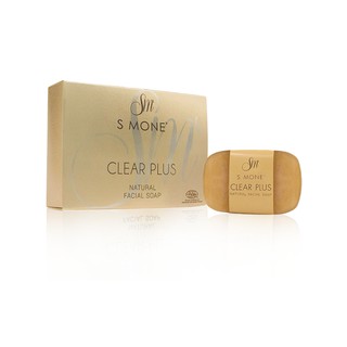 CLEAR PLUS NATURAL FACIAL SOAP สบู่เนื้อแข็งทำความสะอาดผิว 1ก้อน