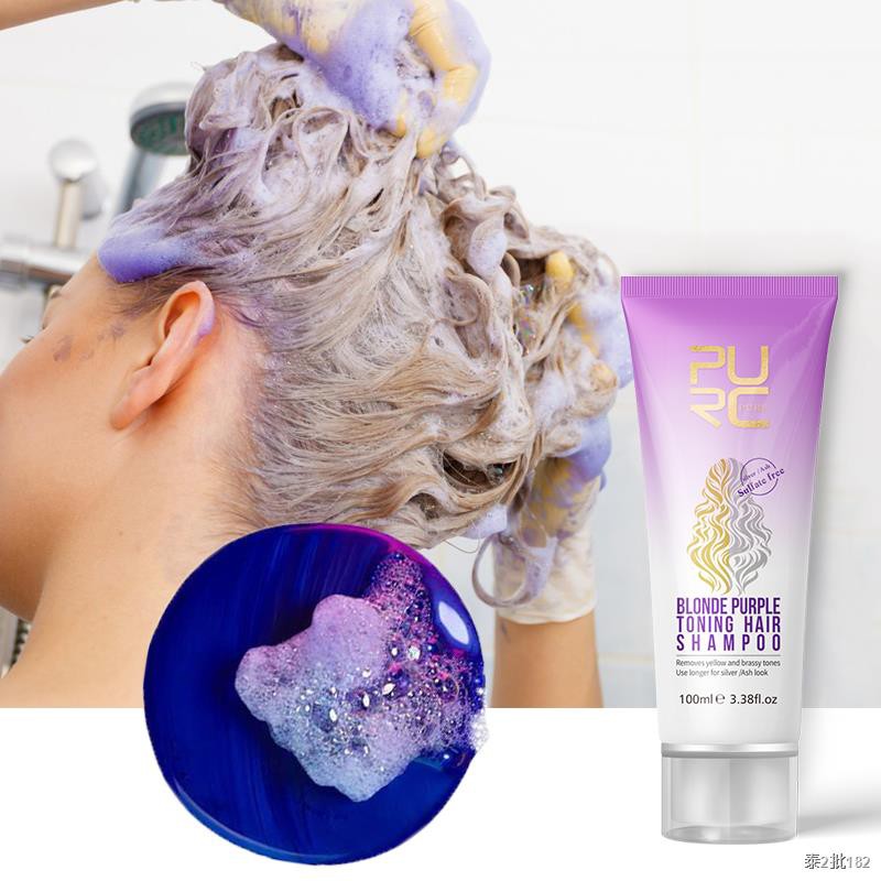 Profissional Purple Shampoo & No Yellow Mask for Blonde Hair Color  Treatment Restore Brass Off Strength Conditioning Hai | Shopee Thailand