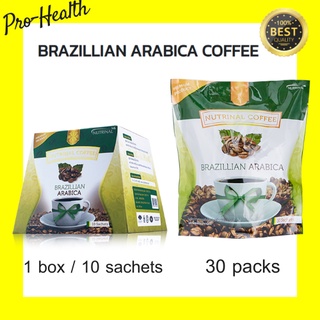 BRAZILLIAN ARABICA COFFEE (SACHETS)ผลิตภัณฑ์กาแฟ บราซิลเลี่ยน อาราบิก้า ผสมคอลลาเจนและใยอาหาร 10/30 ซอง