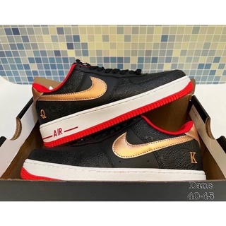 Nike Air Force 1 Low SPADES King and Queen (size36-45) Black Gold