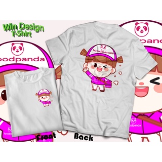 เสื้อFOODPANDA CARTOON  ผ้าคอตตอน100%  ผ้าหนานุ่ม