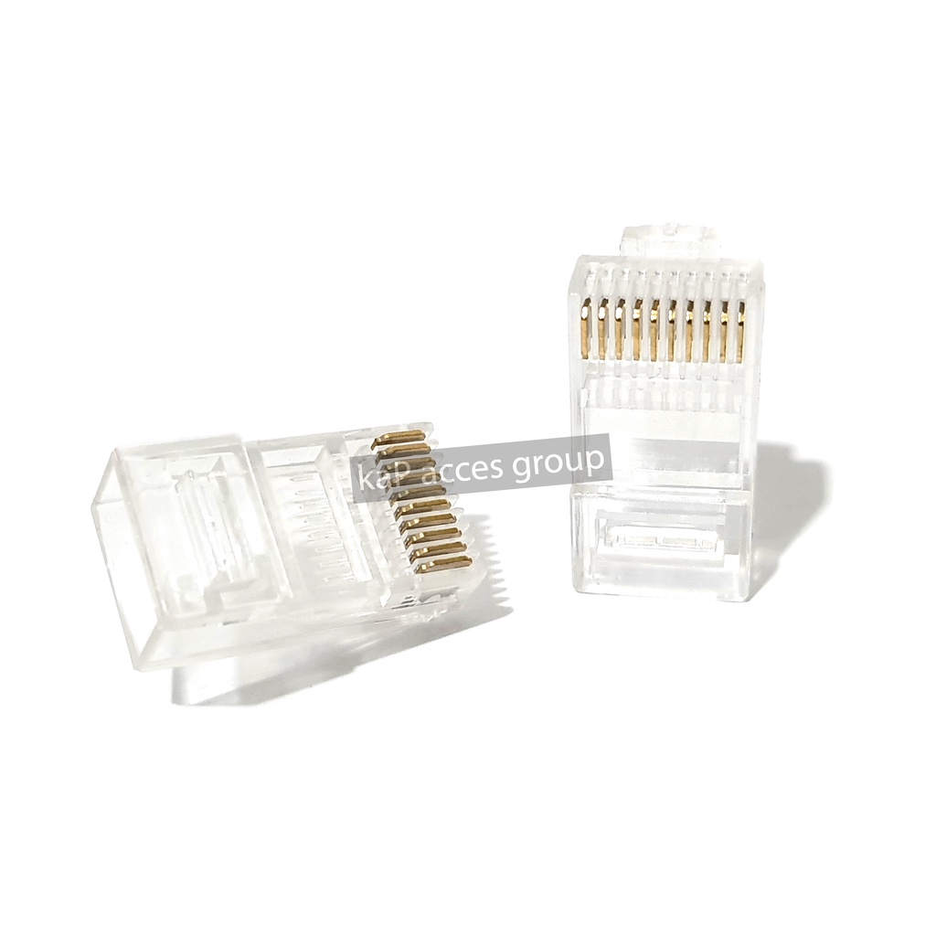 10PIN หัวแลน Lan  RJ45  RJ50( 10C 10P , 10พิน ) jack lab แจ็คแบบเข้าหัวสาย 5/10หัว 10คอร์