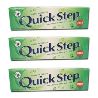 Quick Step ควิก สเต็ป ยาสีฟันสมุนไพรแท้ 100 กรัม x 3