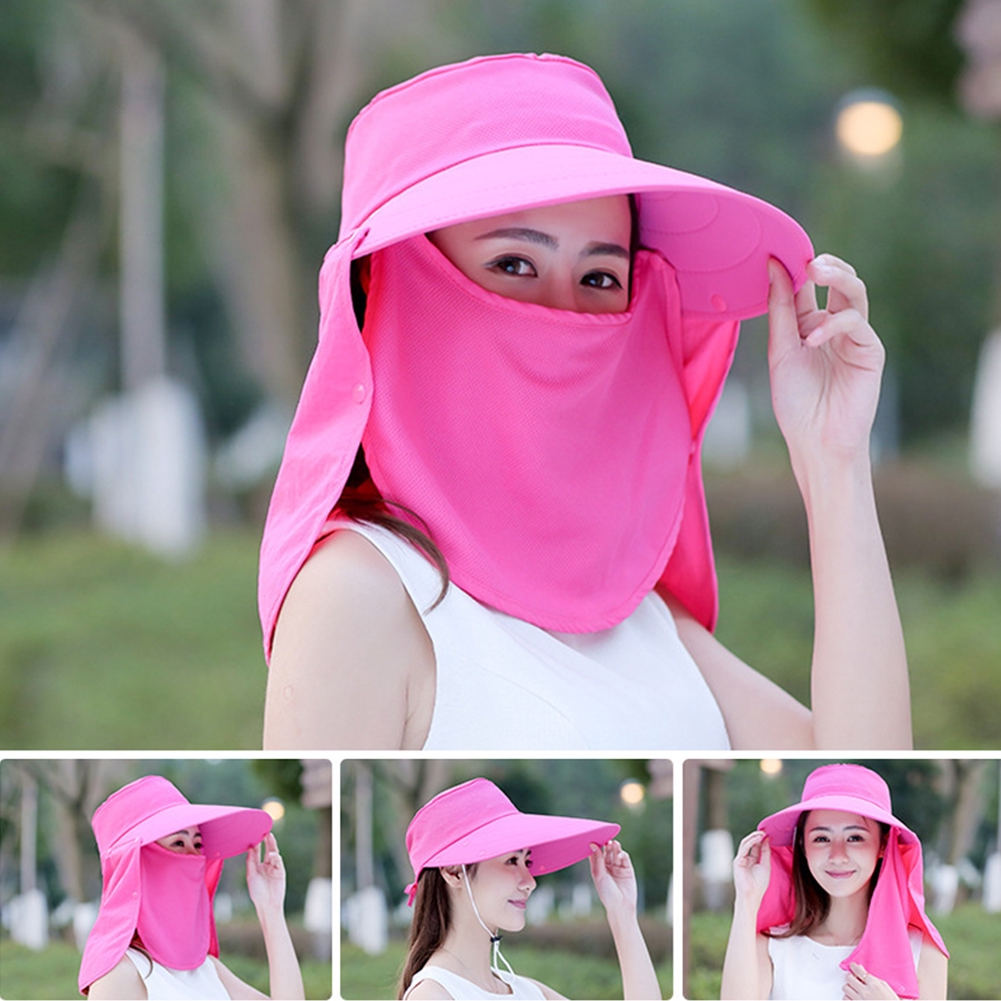 Women Anti Uv Face Cover Neck Protection Outdoor Removable Sunshade