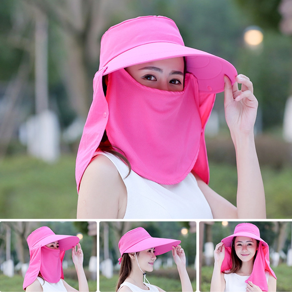 Women AntiUV Face Cover Neck Protection Outdoor Removable Sunshade