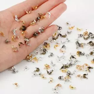ตะขอ ต่อปลายลูกปัด ขนาด 4x7 มม. สำหรับทําเครื่องประดับ DIY 100 ชิ้น/ล็อต