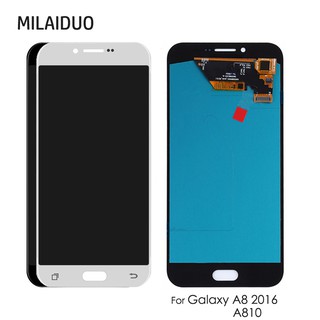 Super AMOLED For Samsung Galaxy A8 2016 A8100 A810 OLED LCD Touch Screen Display Replacement Digitizer Assembly