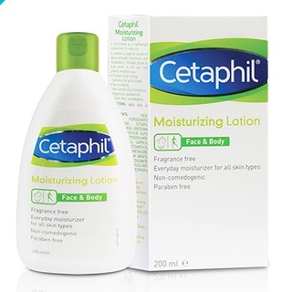 Cetaphil Moisturizing Cream Face &amp; Body 200g. เซตาฟิล มอยเจอร์ไรซิ่ง ครีม สำหรับผิวแห้ง ผิวบอบบางแพ้ง่าย