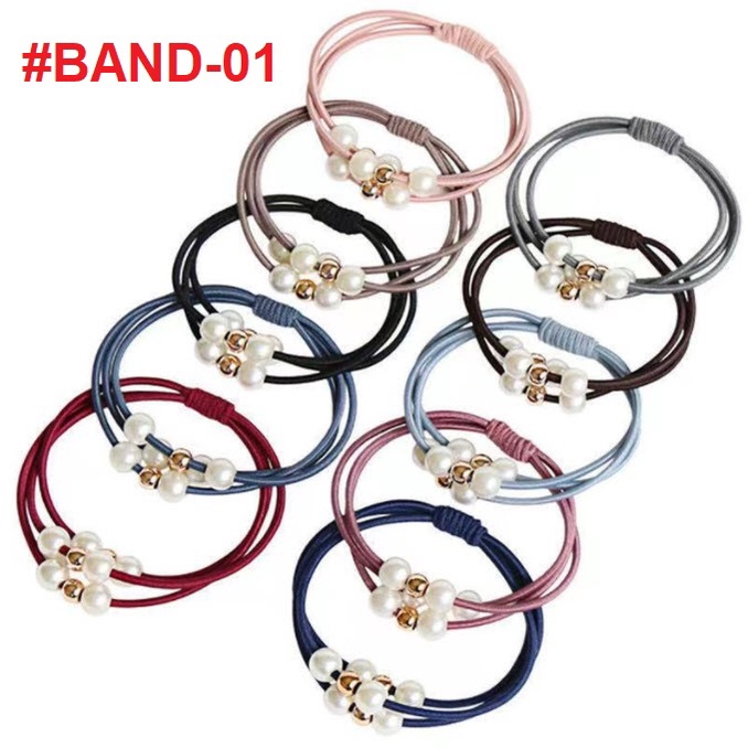 ยางรัดผม #BAND ไฮโซ หรูหรา น่ารัก ยางรัดผมเกาหลี ความยืดหยุ่นสูง ยางมัดผม ยางรัดผมแฟชั่น เกาหลี ญี่ปุ่น