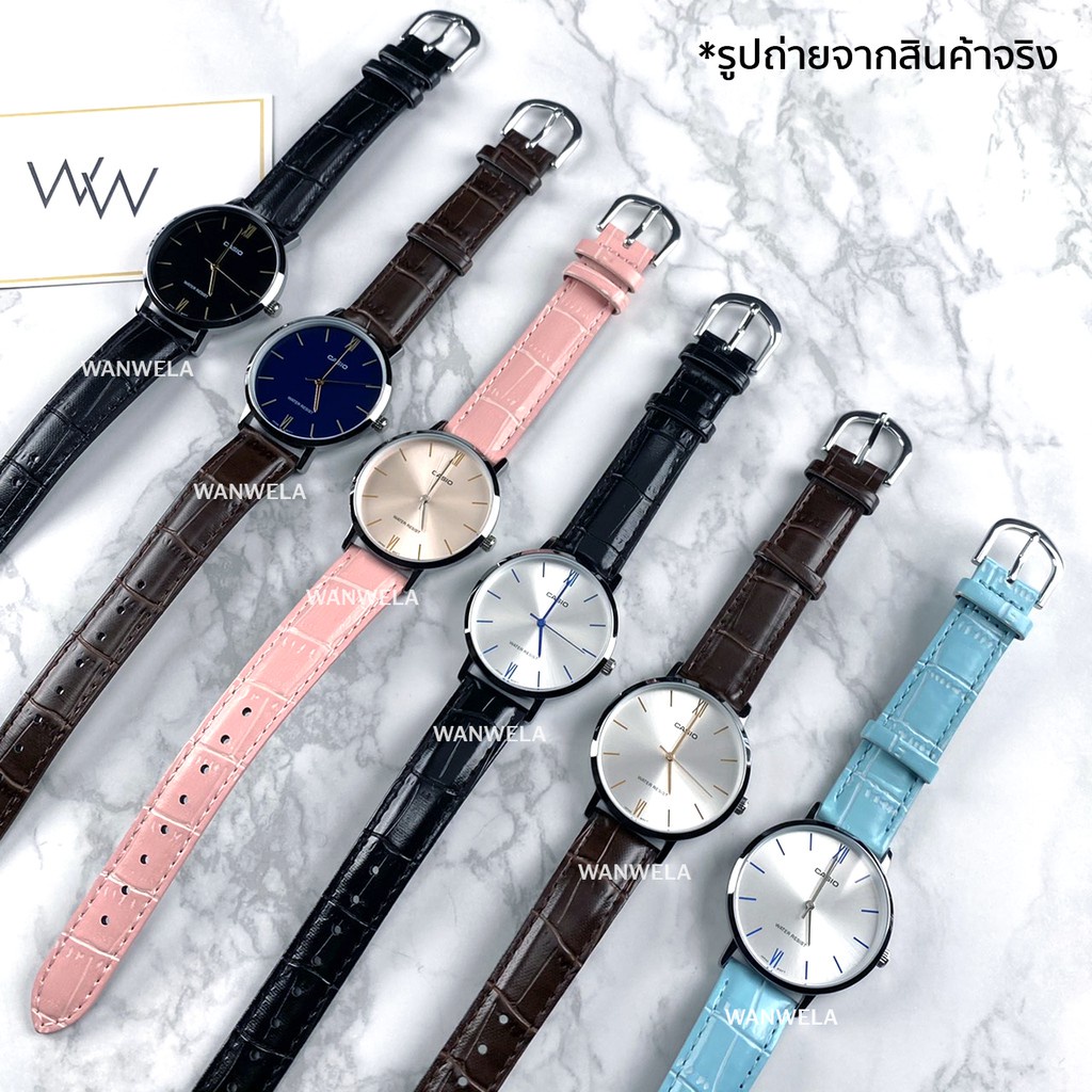 [ใส่โค้ดลดเพิ่ม] ของแท้ นาฬิกาข้อมือ Casio ผู้หญิง รุ่น LTP-VT01 สายหนัง