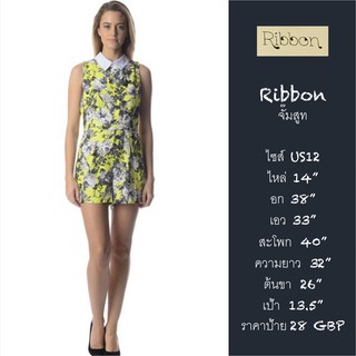 NWT Ribbon Jumpsuit "UK12" จั๊มสูทขาสั้น