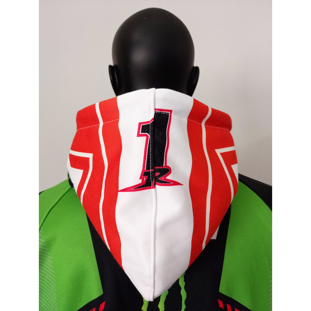 เสื้อแจ็คเก็ต โมโตจีพี Jacket MotoGP เสื้อทีม Kawasaki Racing Team แจ็คเก็ต-มอเตอร์ไซค์ #WB0003 รุ่น Jonathan (ฮู้ด,ซิป)
