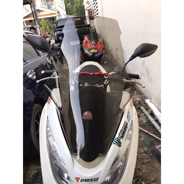 ชิวหน้าแต่ง PCX150 ปี14-17 ตัวกลาง เตาแก๊ส ทรง puig ทัวริ่ง