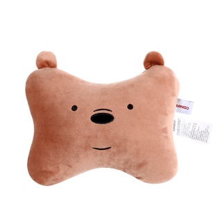 MINISO หมอนรองคอภายในรถยนต์รูปกระดูก We Bare Bear