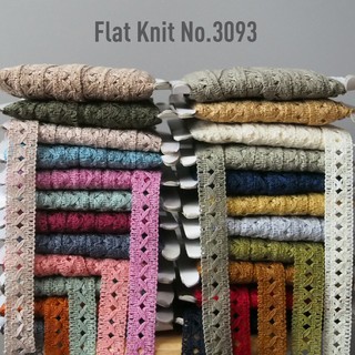 MOMOTARA No. 3093 เทปทอ Knit เทปทอ Knit ลายขั้นบันได Flat Knit ขนาด 2.3 CM ยาว 18 หลา ชุดที่ 2