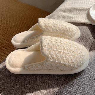 รองเท้าใส่เดินในบ้าน รองเท้าสลิปเปอร์ slippers ผ้าขนนุ่มใส่สบาย ลายตุ๊กตา น่ารักมาก