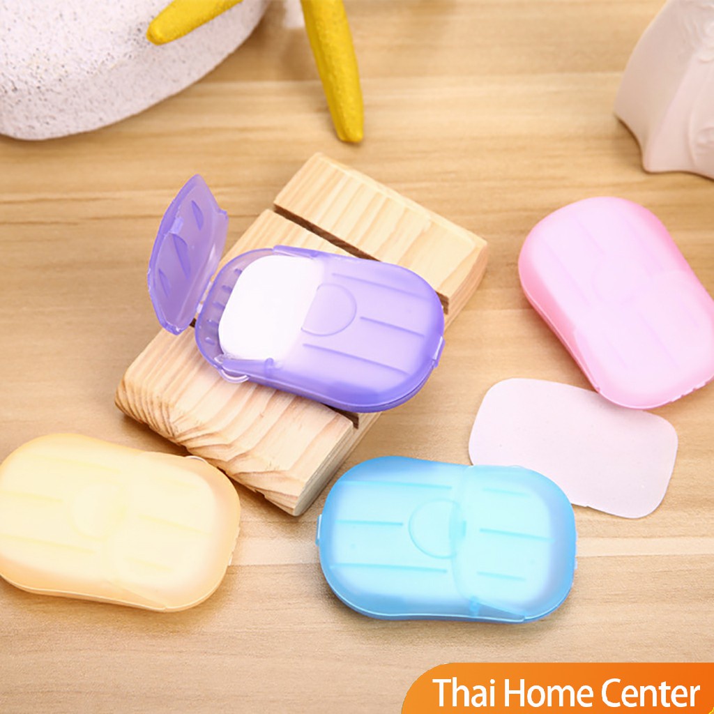 สบู่เเผ่น แบบพกพา หอมกลิ่นกุหลาบ Paper soap