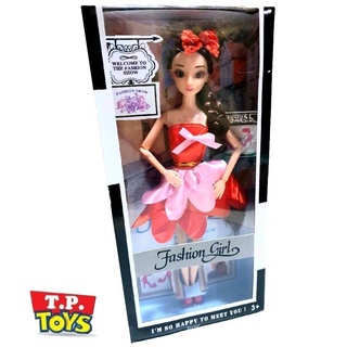 T.P. TOYS GIRL  Girl ตุ๊กตาชุดแดง ตาลูกแก้ว  ขนาด 30 ซม.