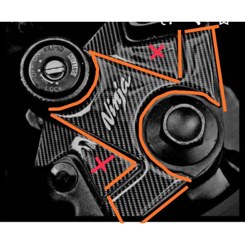 ตัวป้องกันสัญลักษณ์ สามเหลี่ยมนินจา 250 fi Variation ninja 250 คาร์บูเรเตอร์นินจา z 250