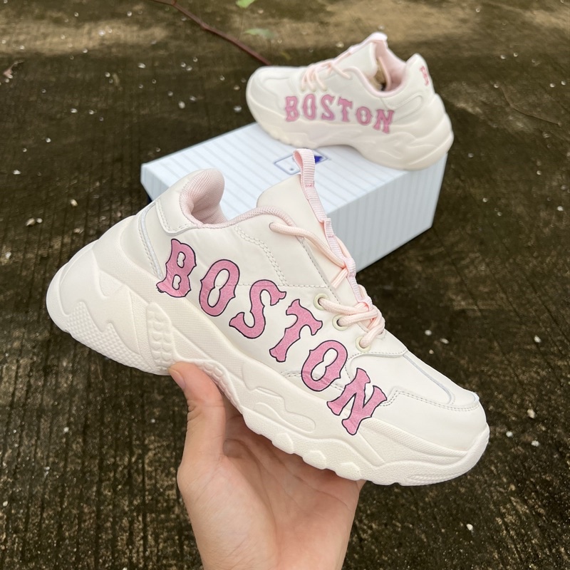 🔥รองเท้าผ้าใบ MLB BOSTON PINK รองเท้าผ้าใบผู้หญิง