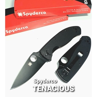 มีดพับ มีดพก Spyderco Tenacious C122 PBBK, G10