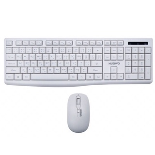 KEYBOARD &amp; MOUSE (คีย์บอร์ดและเมาส์ไร้สาย) NUBWO VIRGO WIRELESS NKM-625 (WHITE)