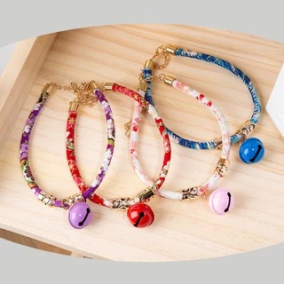 พร้อมส่ง! ! ปลอกคอสัตว์เลี้ยงน่ารักสไตล์ญี่ปุ่นปรับได้catะอุปกรณ์แต่งตัวสำหรับแมว กระดิ่งแมวกวัก น่ารักสไตล์ญี่ปุ่น