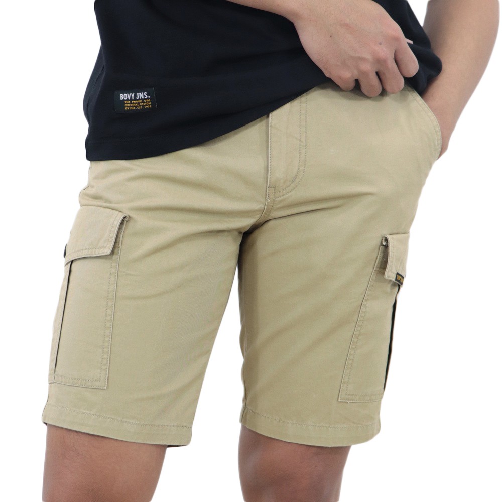 Bovy Shorts Cargo - กางเกงขาสั้นคาร์โก้สีกากี รุ่น BS-5009-03