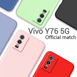 ***พร้อมส่งในไทย***Y76 เคสTPU​นิ่ม​สีพาสเทลแบบคลุมกล้องVivo Y76 5G