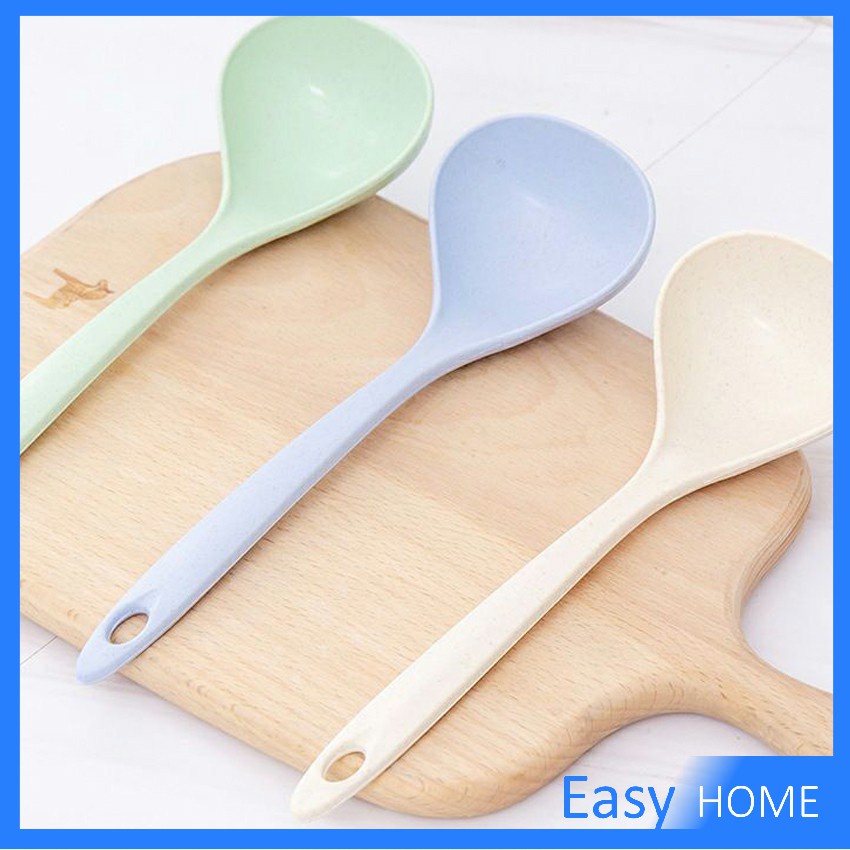 กระบวยตักอาหาร กระบวยซุป ช้อนซุปทำจากฟางข้าวสาลี พลาสติก Plastic soup spoon with long handle ราคา ถูกที่สุด ดีลบีเคเค แกลเลอรีภาพที่ 6
