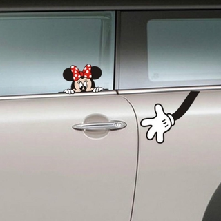 MINNIE ( Hot New ! ! ) สติ๊กเกอร์ลายมิกกี้เมาส์กันน้ําสําหรับตกแต่งรถยนต์ Honda Toyota